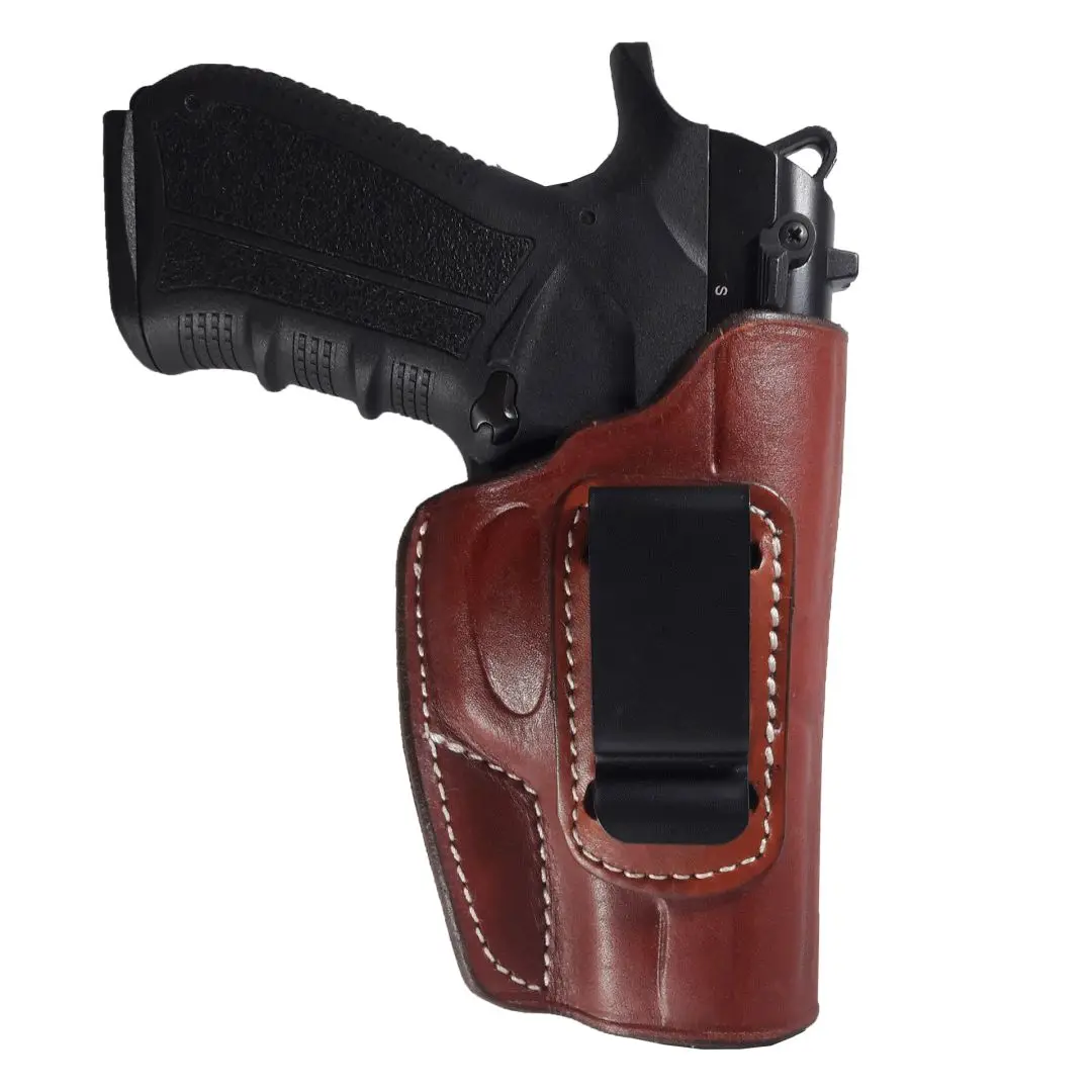 YT HOBBY S & W M & P Shield 9mm Real Leather IWB Metal Clip Inside The Waist Band carry Handmade Pistol Gun Holster Pouch