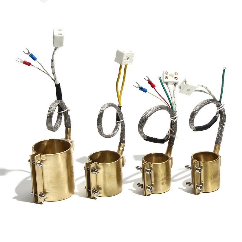 220V Brass Band Heater Electric Copper Barrel ID 40mm Height 30/35/40/45/50mm Two/Three/Five Wires For Injection Machine Heat