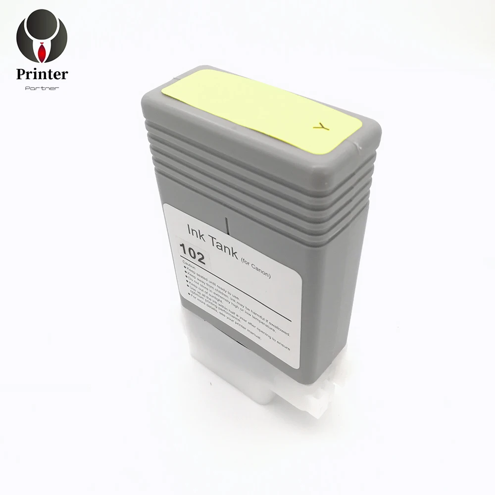 

Printer Partner ink cartridge pfi-102 pfi 102 Yellow for canon iPF500 iPF510 iPF600 iPF605 iPF610 iPF650 iPF655 printer