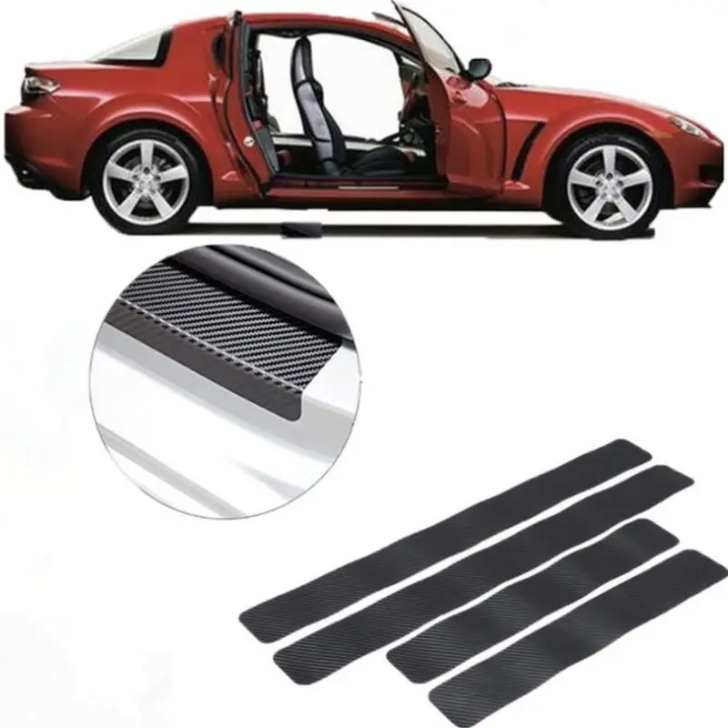 

4pcs Set Car Door Sill Protector Stickers For Mercedes Benz A180 A200 A260 W203 W210 W211 AMG W204 C E S CLS CLK CLA SLK Classe