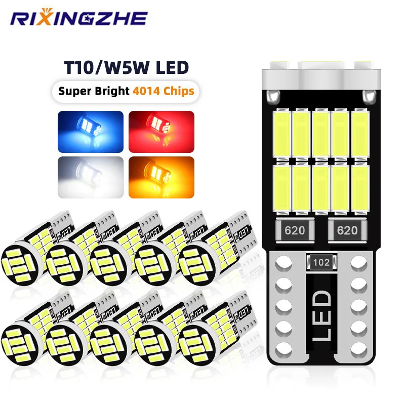 

RXZ T10 Led Canbus W5W Led Bulbs 168 194 Signal Lamp Dome Reading License Plate Light Car Interior Lights led T10 Canbus