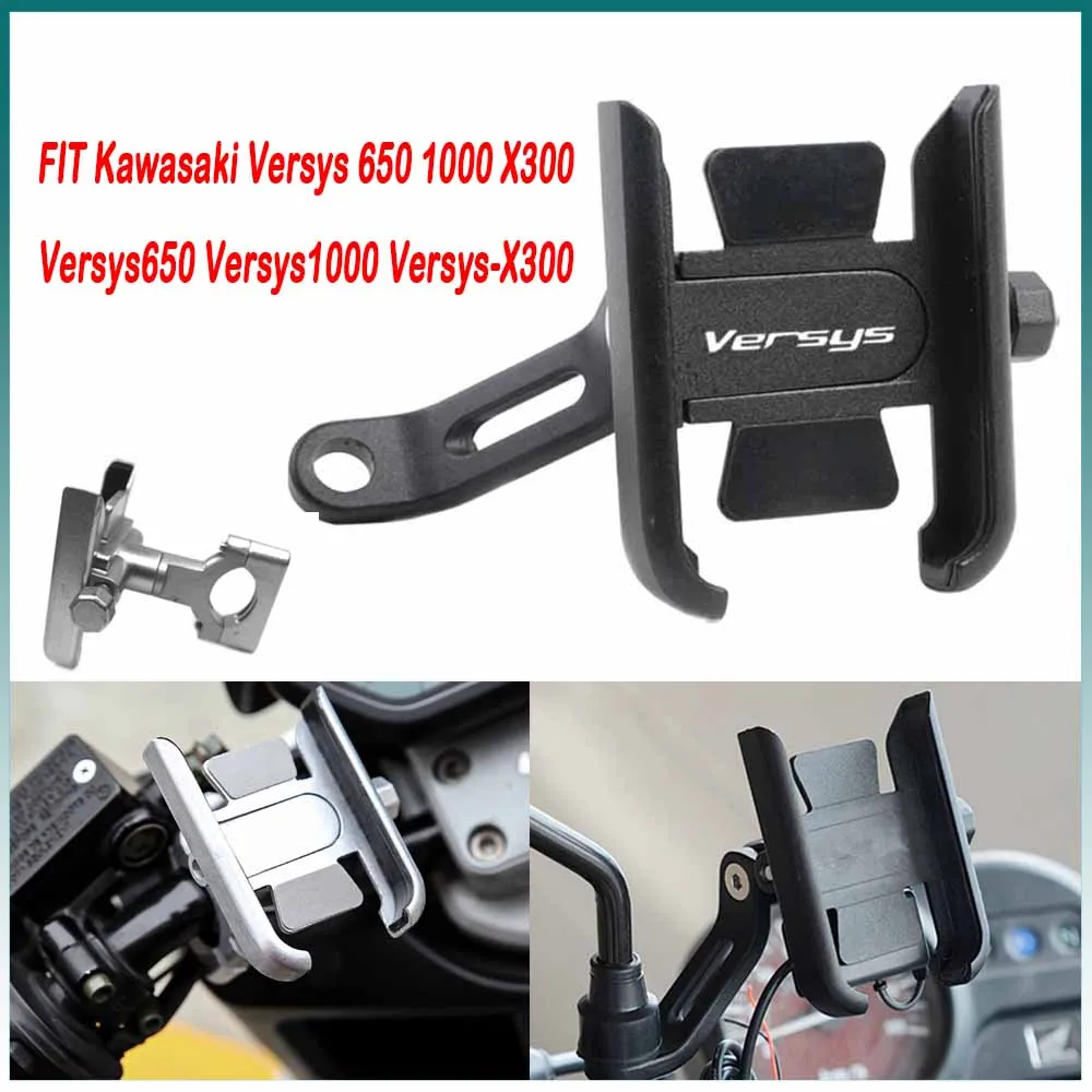 

For Kawasaki Versys 650 1000 X300 Versys650 Versys1000 Versys-X300 Handlebar Mobile Phone Holder GPS stand bracket Motorcycle