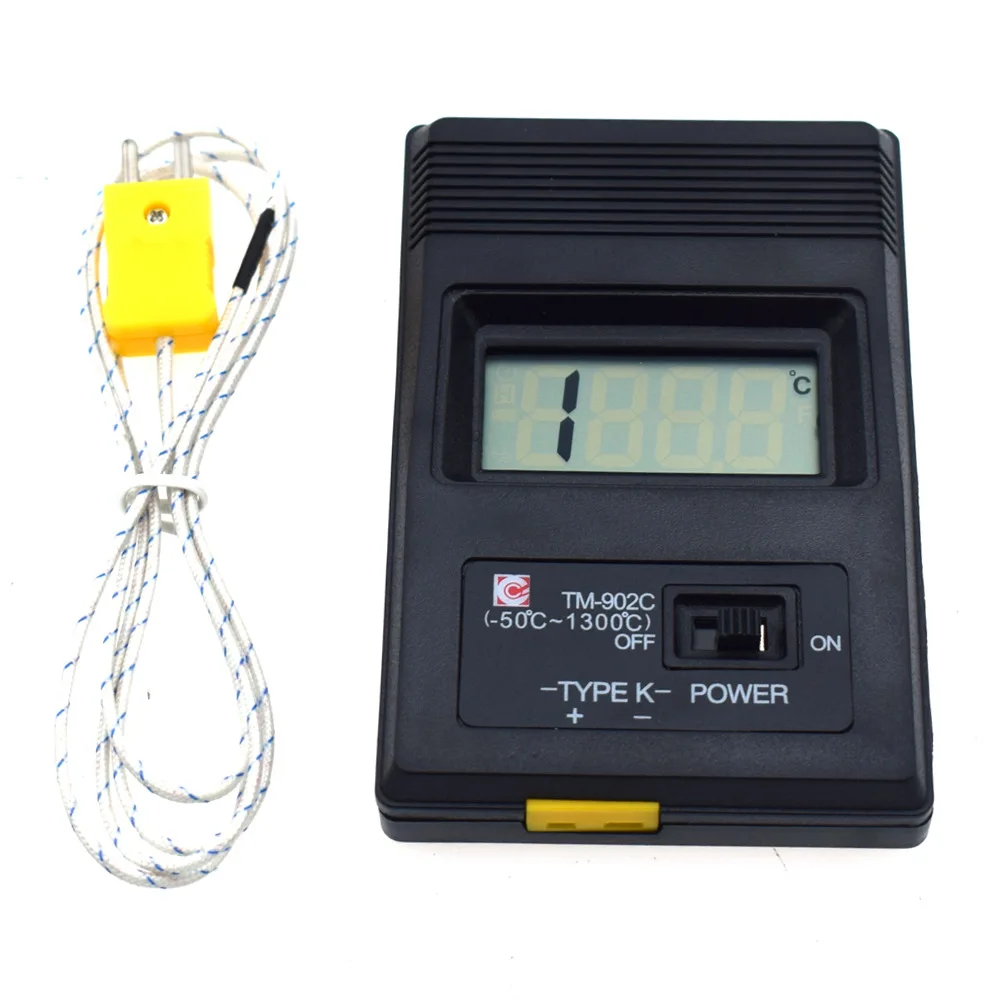 Handheld Type K Digital Thermometer, -50°C to 1300°C