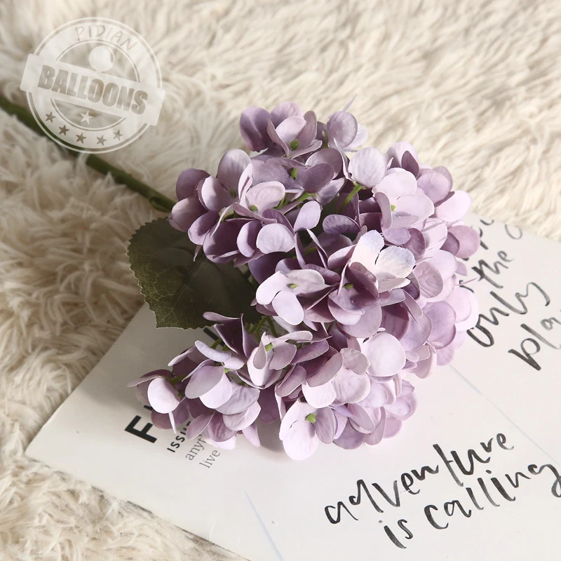 1/2/5 Pcs 35cm Macarone Simulated Hydrangea Plant Bonsai Wedding Decorations Ins Wind Simulated Bouquet Room Decor Supplies