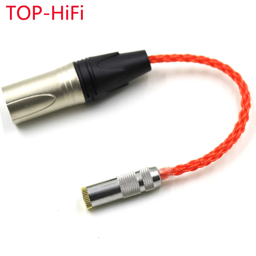 

TOP-HiFi UPOCC Single-Crystal-Silver 3.5mm TRRS Balanced Female to 4pin XLR Balanced Male Audio Adapter Cable