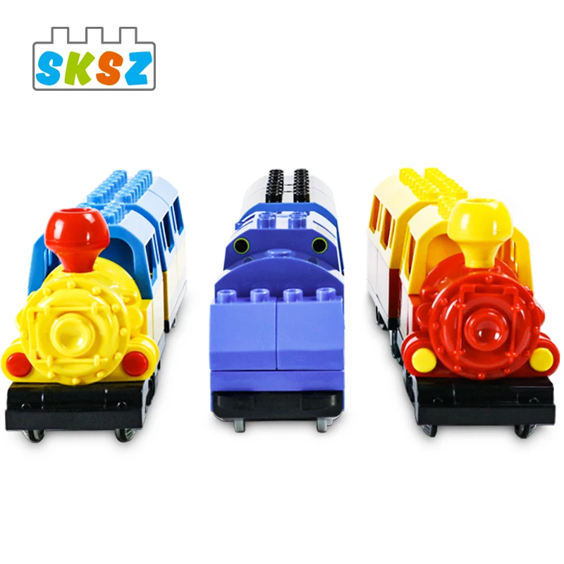 Bricks Train for Big Size Diy Track Accessories Electric High-Tech Assembly Building Blocks Kids Education Toys Birthdays Gifts