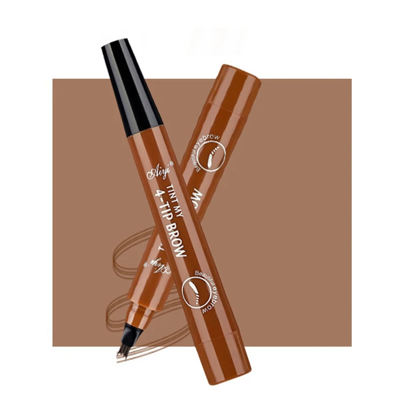 4 Fork Waterproof Eyebrow Pencil Women 3D Long Lasting Natural Liquid Eye Brow Pen Eyebrow Tint Tattoo Pen Tip Makeup Tools