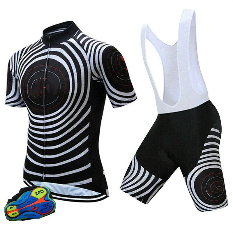 Men Popular Bicycle Sets Summer Short Sleeve Cycling Jersey With Shorts Breathable Quick Drying Bike Uniform Mountain Bike Wear