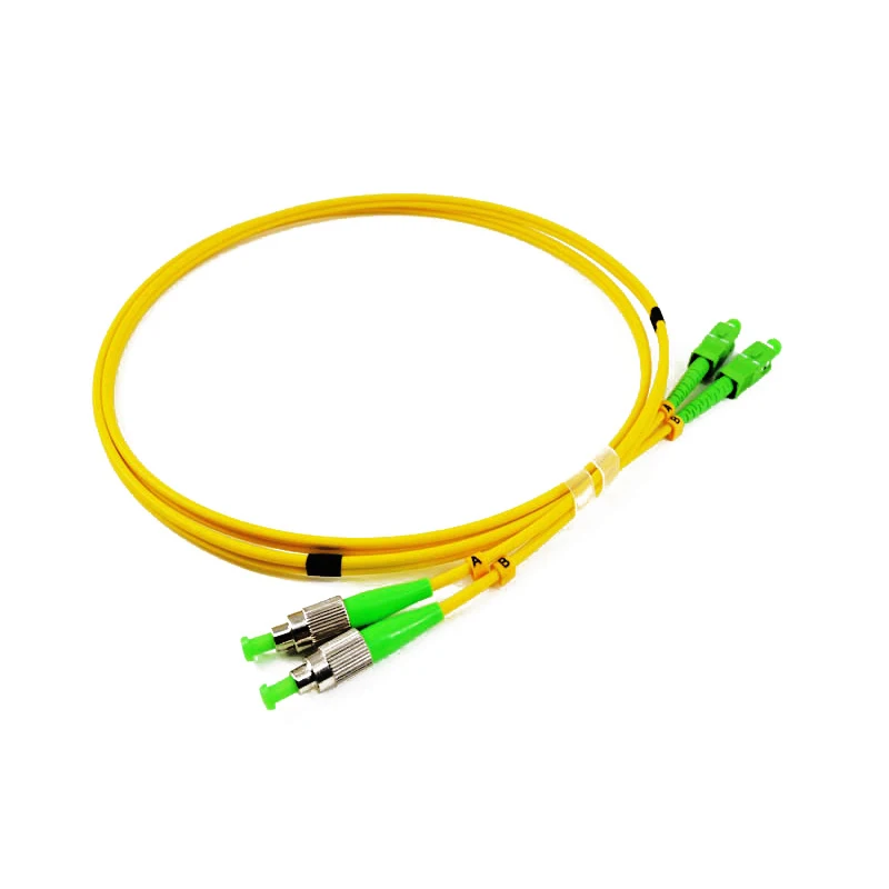 high quality SC-FC Single Mode Duplex Fiber Optic Patch Cord FTTH FC Duplex fiber optic patch cable Fiber Free Shipping