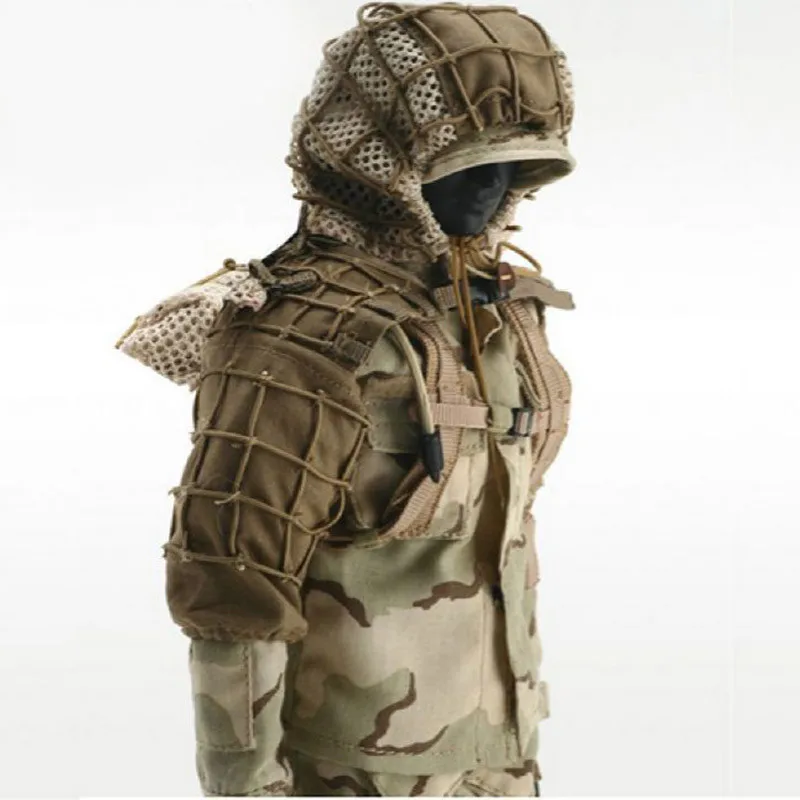 New Tactical CS Training Hunting Clothes With Yarn Sniper Camouflage Mesh Ghillie Suits Foundation Outdoor Shooting Jacket Sets