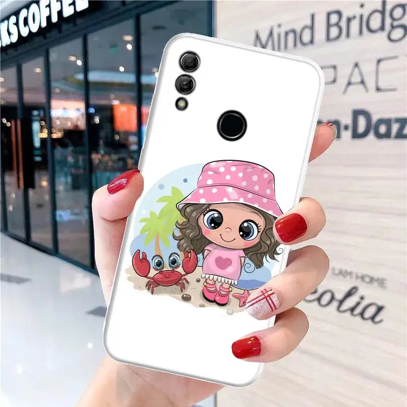 Mouse Baby Mon Girl Love Soft Phone Case For Huawei Honor 10 9 20 Lite Y5 Y6 Y7 Y9 P Smart Z 2019 8A Pro 8X 8S 7A 7X 9X Coque