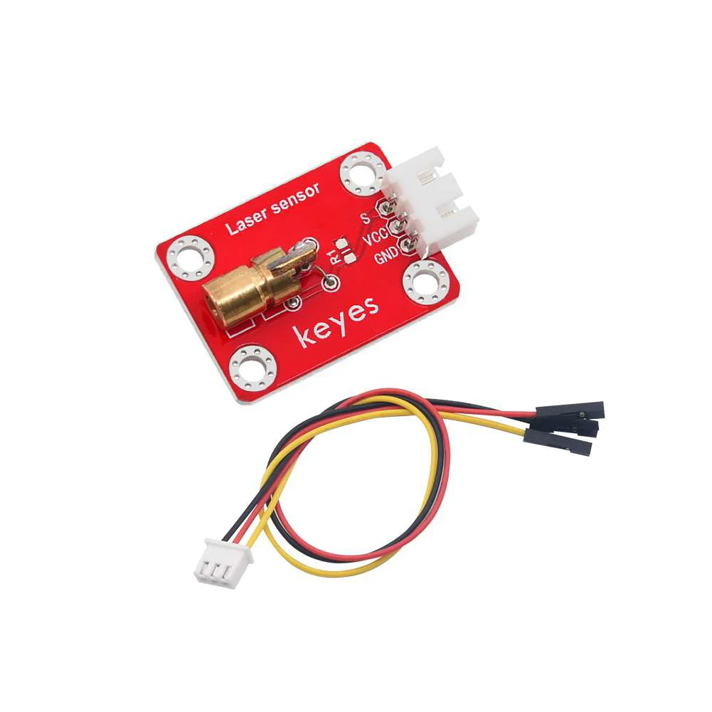 5pcs Keyes Brick Laser Head Sensor Module (Pad hole) With 2.54mm Anti-reverse Plug White Terminal