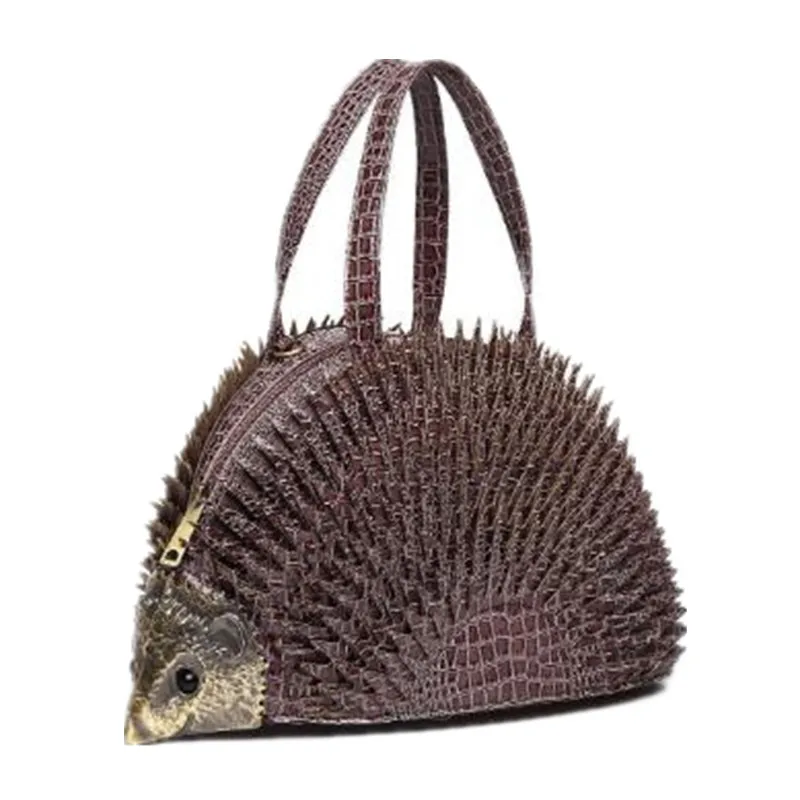 Imagem -02 - Simulação Hedgehog Styling Crocodilo Bolsas para as Mulheres Bolsas de Couro de Patente Tote de Ombro Marca Famosa