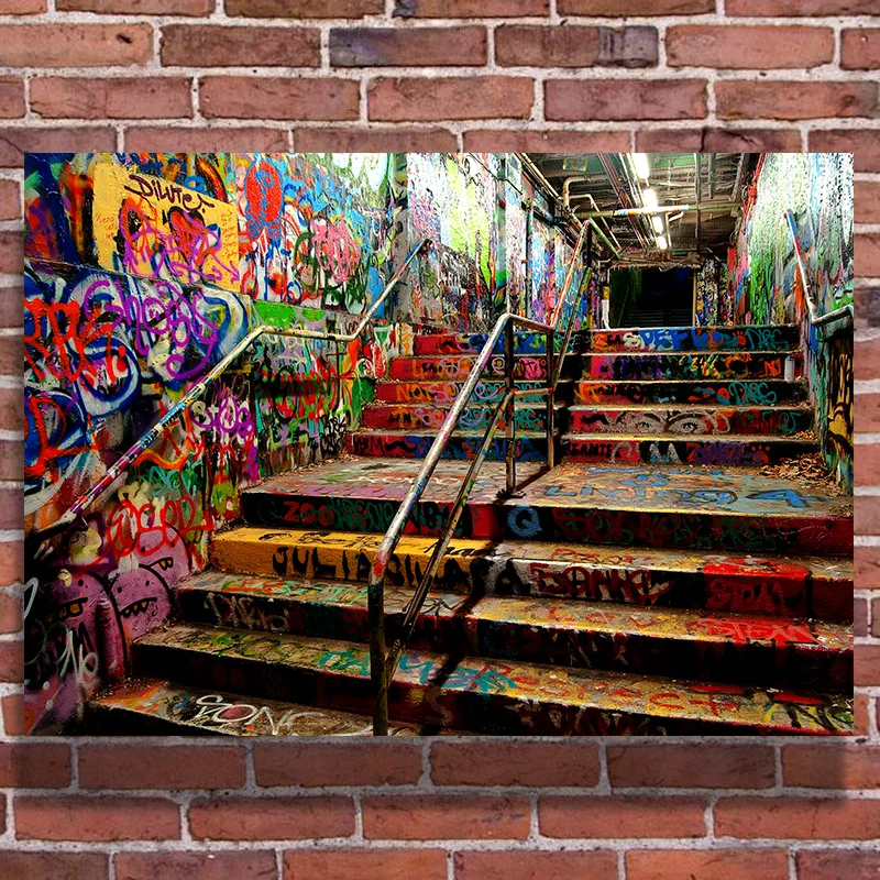 

Street Graffiti Pop Art Posters and Prints Colorful Canvas Painting Trend Wall Art Picture Living Room Home Decoration Cuadros