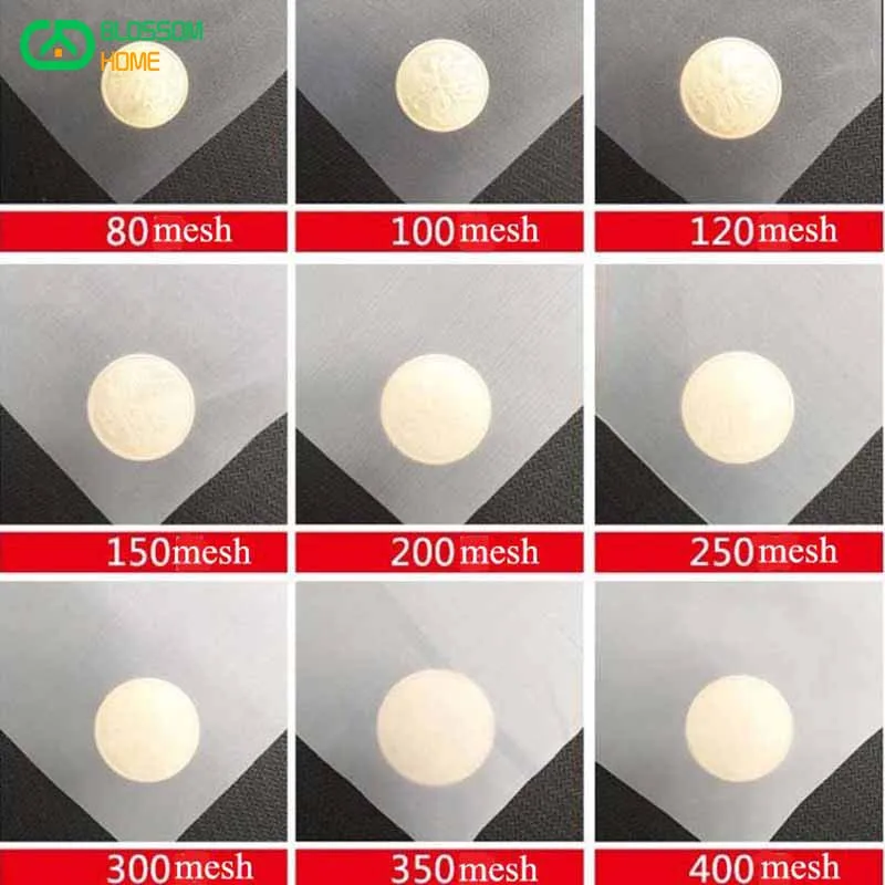 Nylon Net Filter 80 100 120 150 160 200 250 260 300 350 400 450 500 Mesh 180-25 Micron Nylon Wine Water Filter Paint Ink Purify