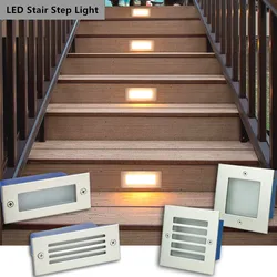 Waterproof IP65 3W 5W Led Underground Lamp Recessed Stair ground Spot Light Floor Garden Landscape Wall Outdoor Lighting 85~265V