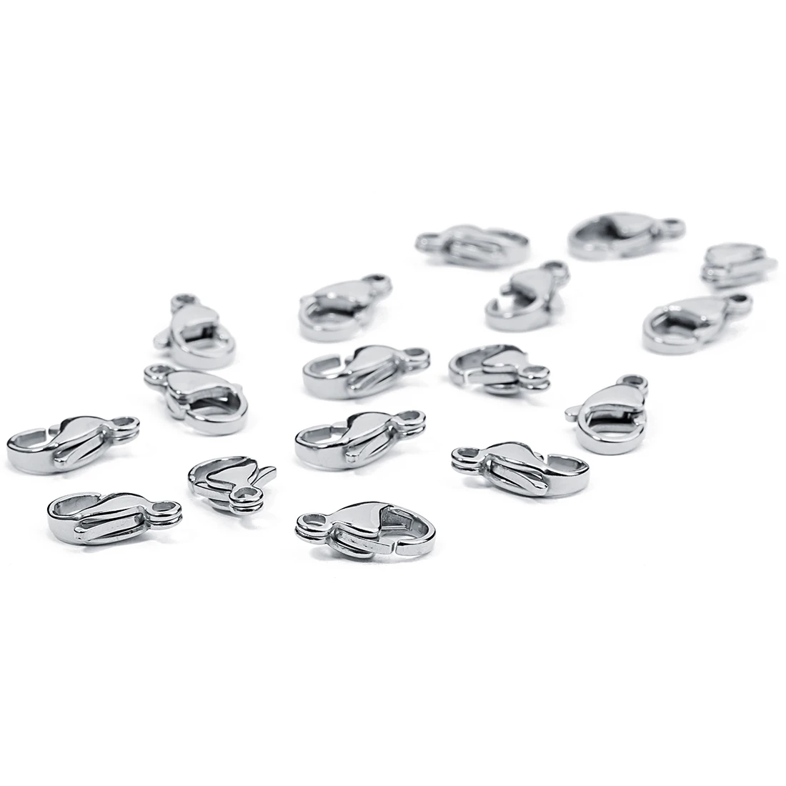 25 stücke Edelstahl Hummer Verschlüsse Haken End schließe Anschlüsse für Halskette Armband Schmuck Herstellung Zubehör Großhandel – Detail 12