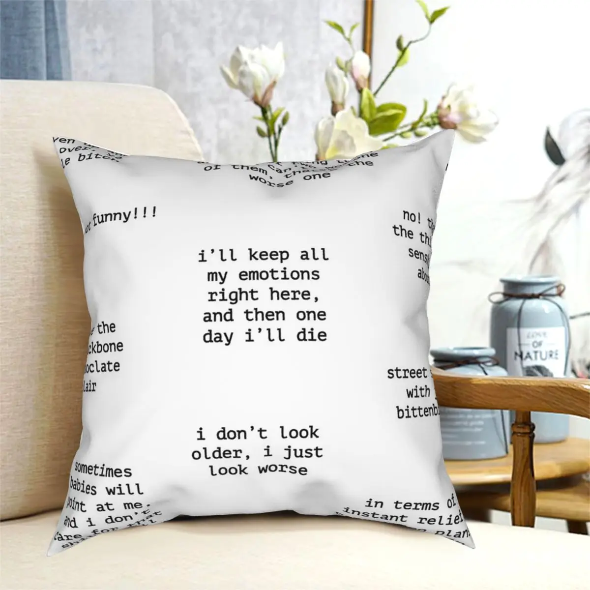 John Mulaney Quotes Pillowcase Polyester Pattern Zipper Decorative Pillow Case Home Cushion Cover Wholesale 18