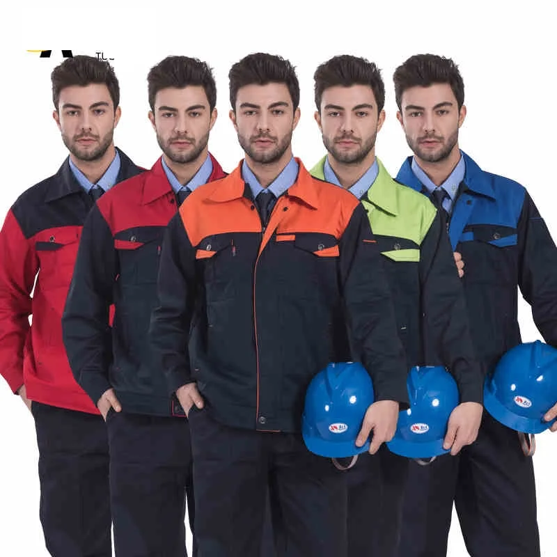 

Men Women Work Clothing Jacket+Pants Thick Factory Auto Repairmen Durable Workshop Safety Mechanical Coveralls Working Uniforms