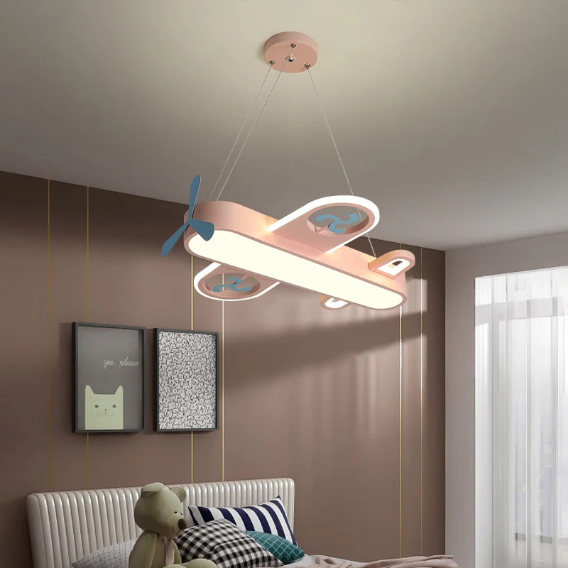 Children's room light bedroom simple modern aircraft LED light 54W creative personality cartoon chandelier ZY277