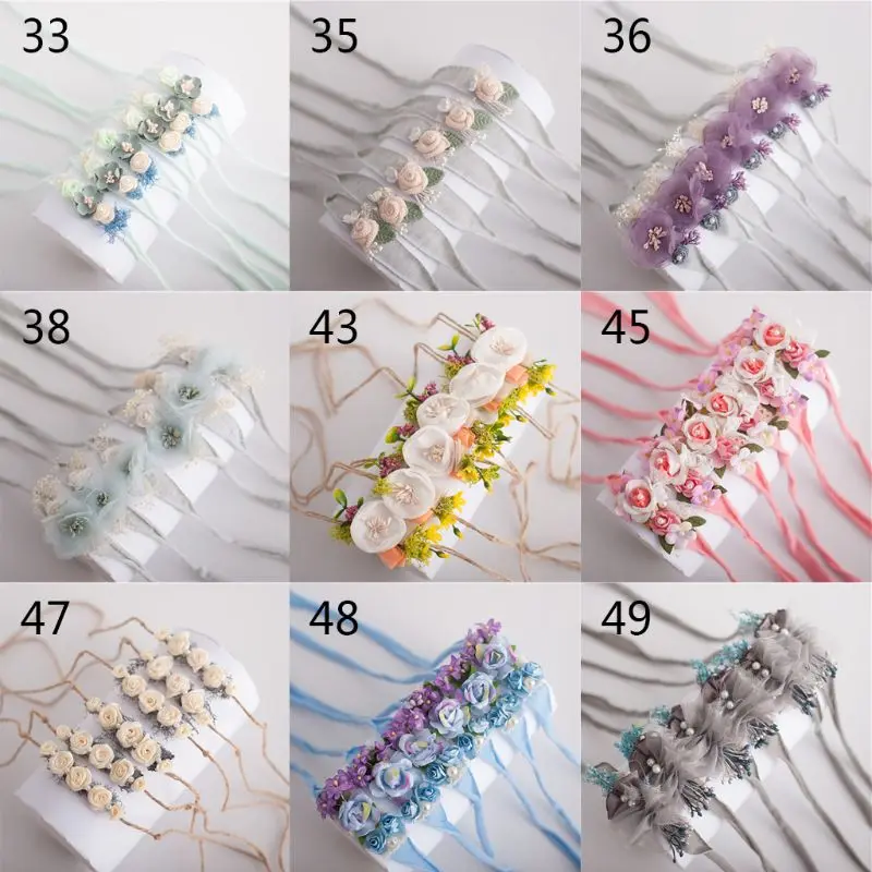 Diadema fina Manual para fotografía de bebés, accesorios para fotografía de recién nacidos, decoración para la cabeza, joyería, banda para el pelo