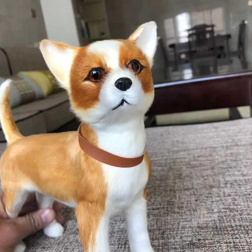 simulation animal dog hard model plastic& furs chihuahua , beagle dog handicraft ornament decoration gift d0456