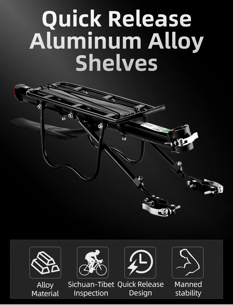 ROCKBROS Portapacchi Per Bicicletta A Sgancio Rapido