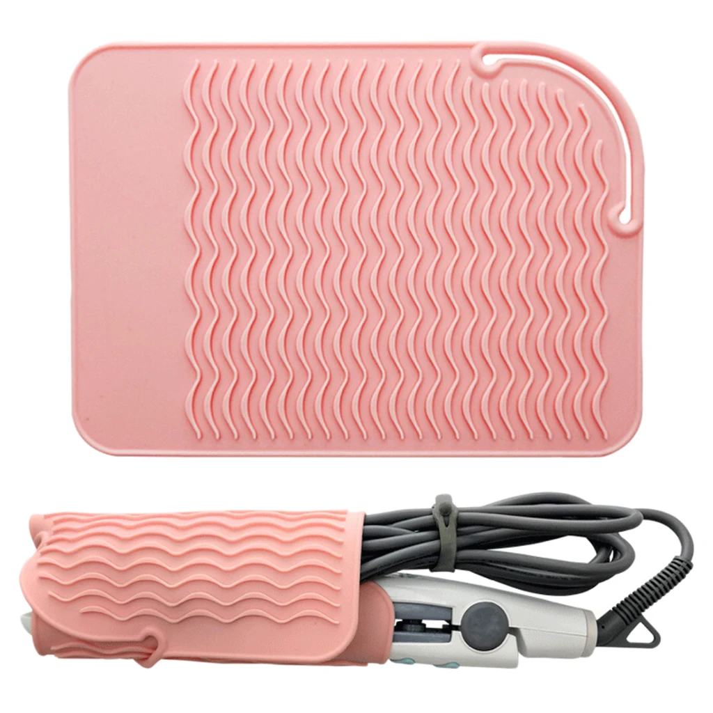 Hair Irons Hair Straightener Heat Proof Mat Hair Drier Non-Slip Pad Large Soft Heat-resistant Mat Silicone Heat Proof Mat