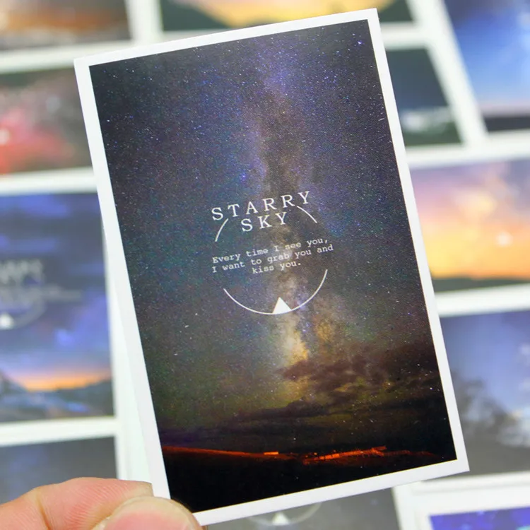 28 Sheets/Set  Starry Sky Lovely Mini Lomo Postcard /Greeting Card/Birthday Gift Card Message Card