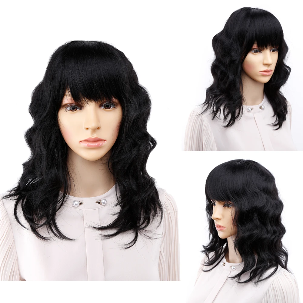 Amir Short Wave Synthetic Wig Bob Hairstyle Medium Length Wigs for Black Women Brown Blonde Fake Hair Cosplay