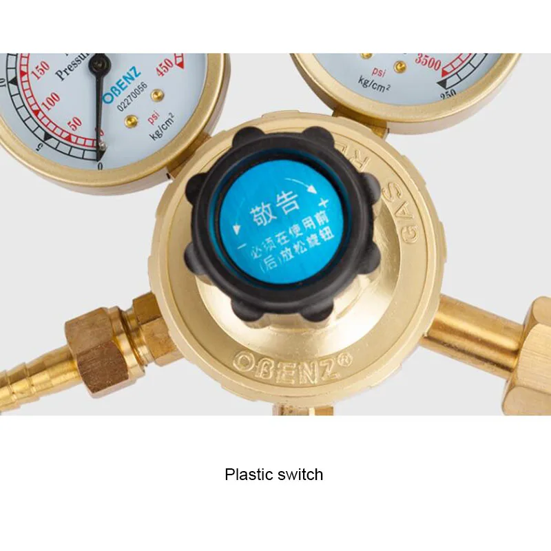 OBC-207 Nitrogen Gauge Pressure Reducing Valve Durable Anti-falling Nitrogen Regulator Nitrogen Energy-saving Pressure Reducer