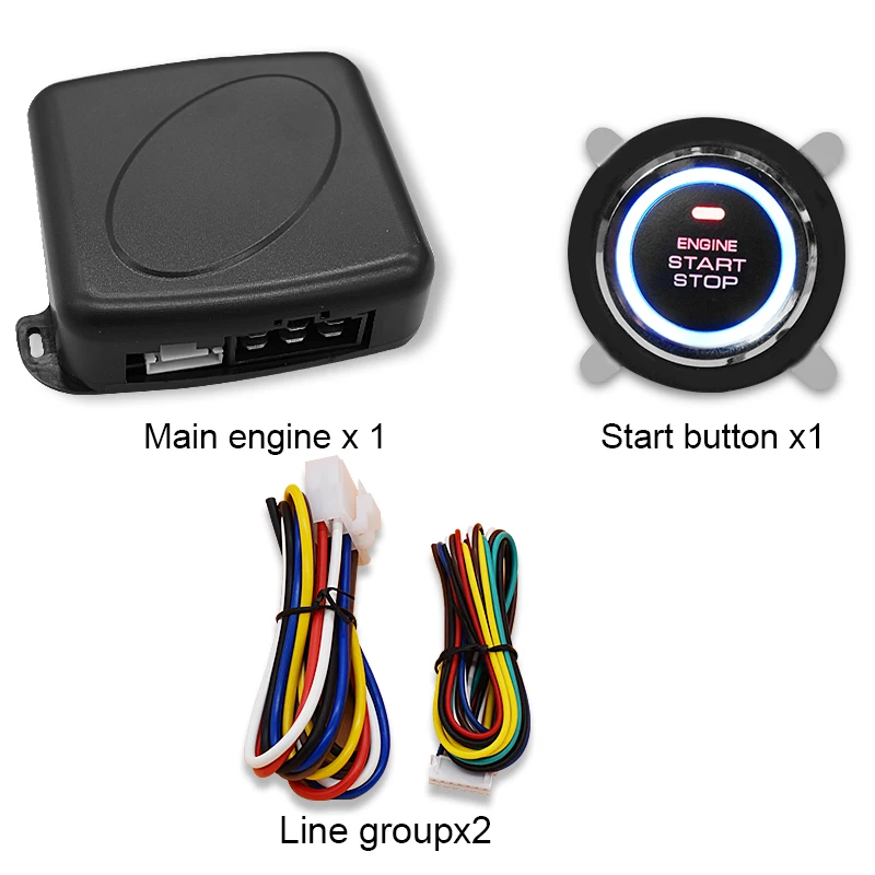 Q638 auto one key start key schalter, fahrzeug zündung system, 12V fahrzeug start stop schlüssel