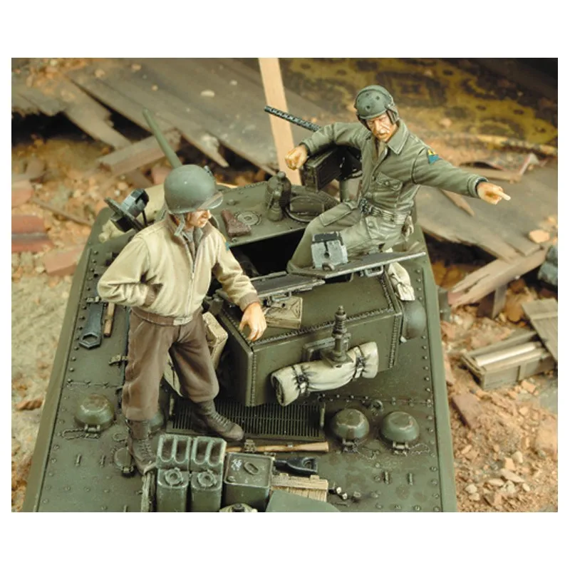 1/35 Resin Figure model kits US 2 fg tank crew(NO TANKIE) Unassembled and unpainted 748