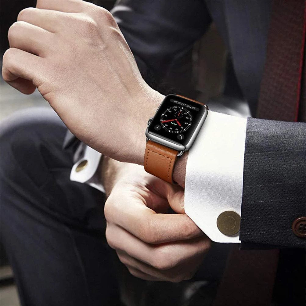 Lederarmband für Apple Watch, Modell Ultra 4, 3, 49 mm, 46 mm/42 mm, 41 mm/45 mm, 44 mm, 40 mm, Armband für iWatch, Serie 12, 11, 10, 9, 8, 7, SE 3. – Detail 2