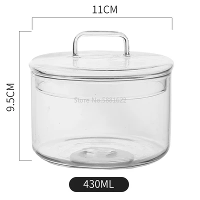 Creative 3 Layer Stackable European Style Creative Heat-Resistant Glass Salad Bowl with Lid Fruit Transparent Container Storage