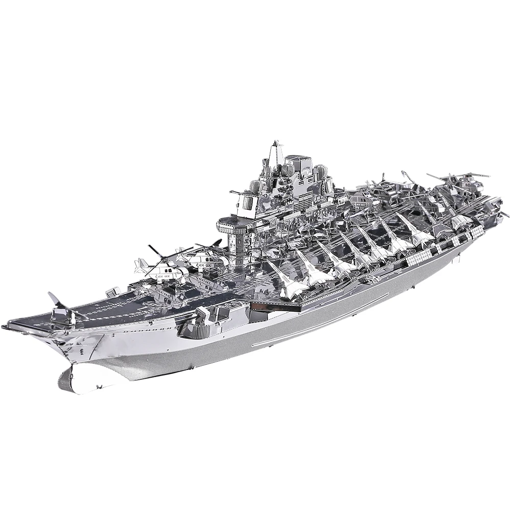 Piececool 3D Metal Puzzle Model Building Kits - LIAONING Battleship Jigsaw Toy ,Christmas Birthday Gifts for Adults