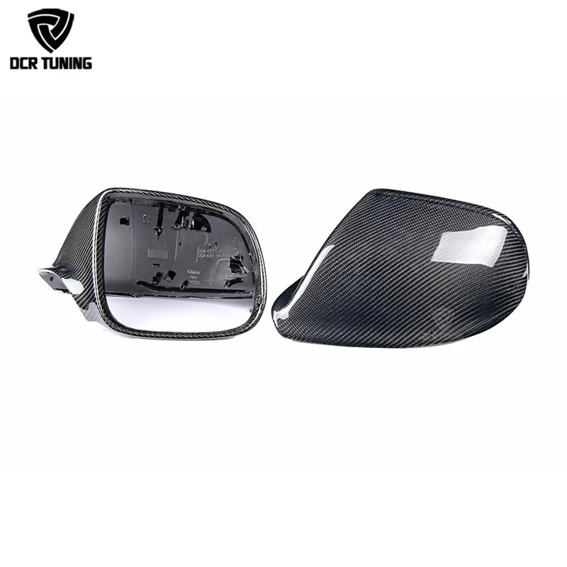 For Audi Q5 Q7 SQ5 SQ7 2010 - UP Replacement style carbon fiber rear view mirror cover without lane assit & with side assit