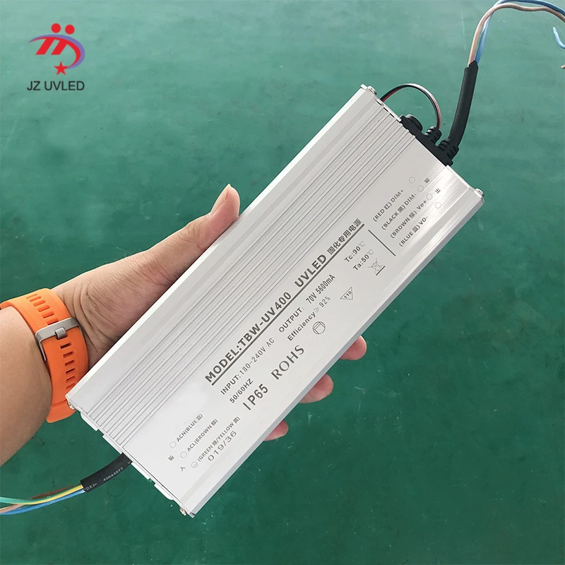 5.6A DIM 400W IP65 Waterproof Constant Current Source For UV LED Module Gel Curing Lamp INPUT AC 180V-240V OUTPUT DC 70V 5600 Ma