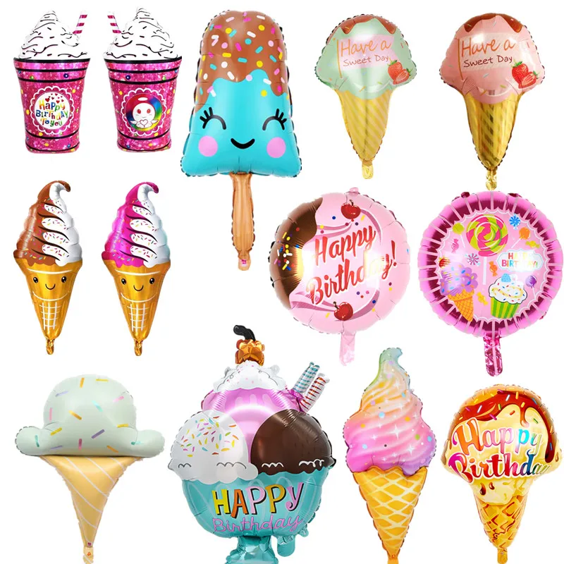 

Donuts Aluminum Foil Balloons Fruit Ice Cream Helium Balloons Birthday Party Decoration Children's Toys Sweet Balloons baby show