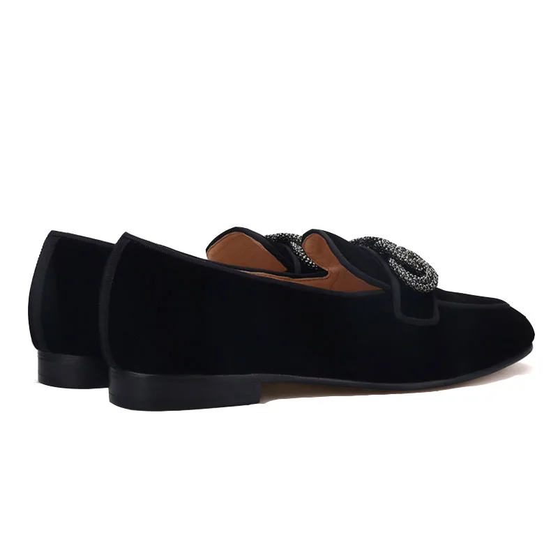 แฟชั่นกำมะหยี่ผู้ชายรองเท้าแบนแหวนเชือกตกแต่งรอบ Toe Light-น้ำหนัก Mens Loafers Breathable รองเท้า