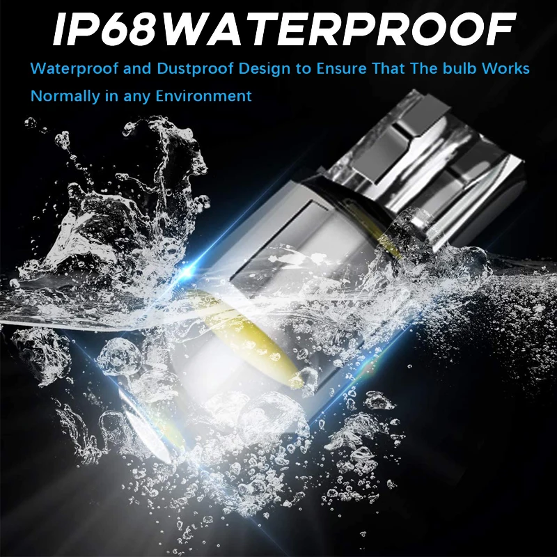 10/50 PCS Car LED COB Bulb T10 W5W Signal Light 12V 7500K White Auto Interior Dome Reading License Plate Lamps Wedge Side Bulbs