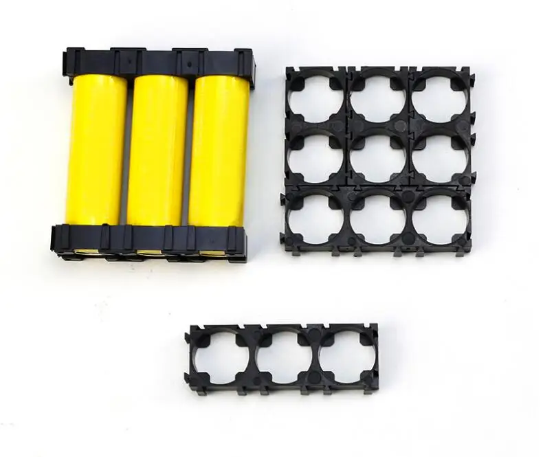 

MasterFire 1000pcs/lot 21700 3x Battery Holder Bracket Cell Safety Anti Vibration Black Plastic Brackets For 3P 21700 Batteries