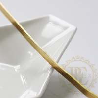 One Meter Half Hard Solid Raw Brass Wrapping Wire - Flat Wire
