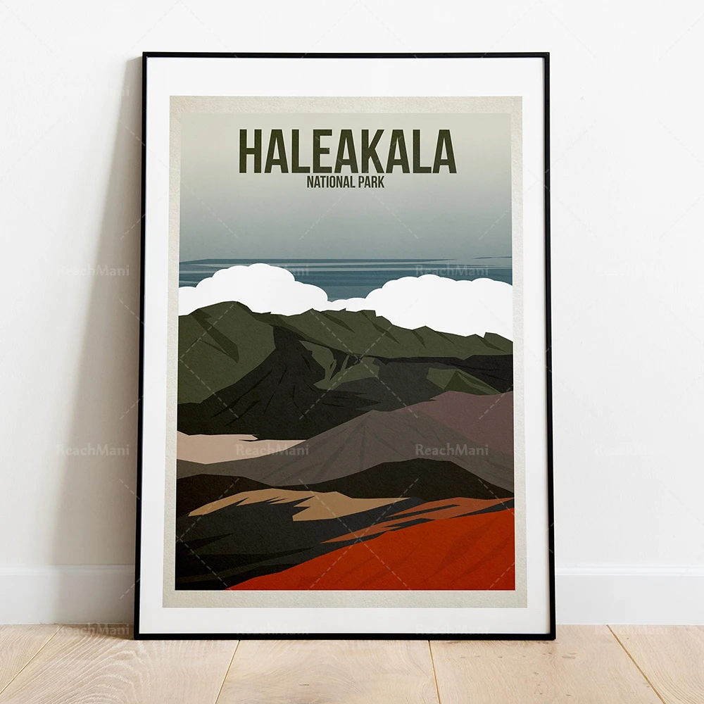 American National Park poster, printed in Zion, Bryce, Haleakala, Yosemite, Katmai, Joshua Tree, American Samoa, Death Valley Pa