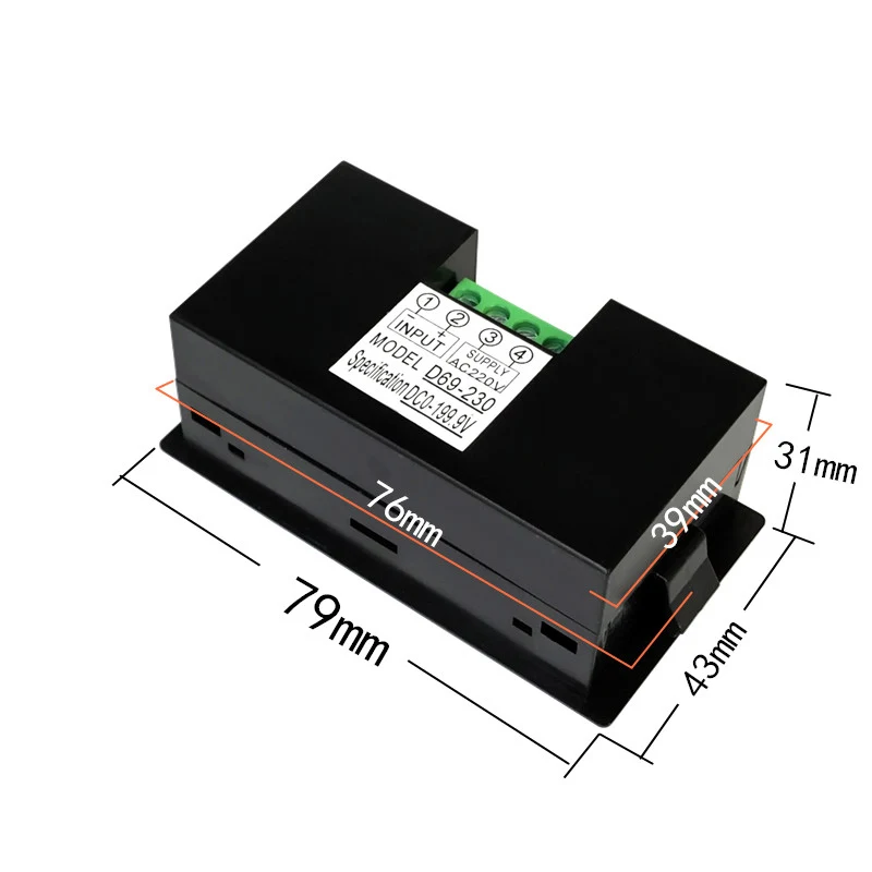 1pc DIY Voltmeter Tester Digital Voltage Test Battery DC 0-12V 0-24V  black white Positive and negative voltage