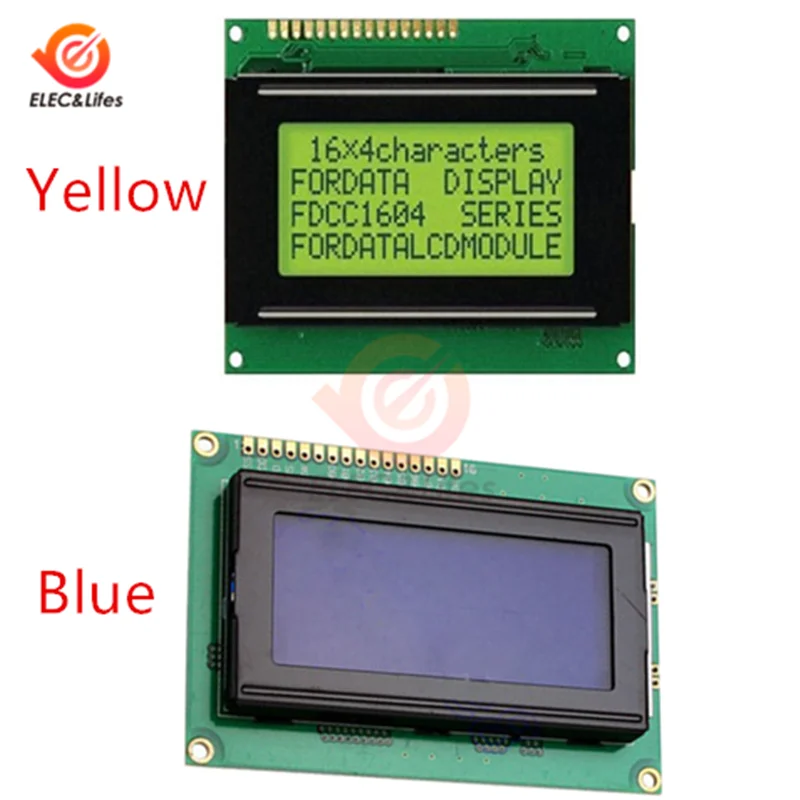 Schermo di visualizzazione LCD del modulo 16*4 di 1604 caratteri 16x4 con il regolatore IIC / I2C di SPLC780 HD44780 della lampadina del LED