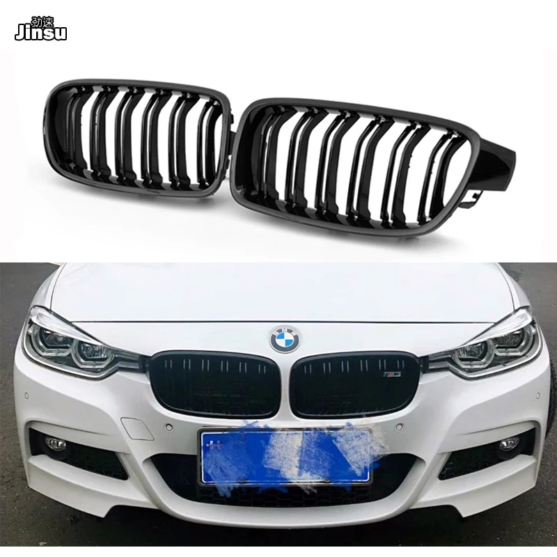 

Gloss Black Front Bumper Grille Kidney For BMW 3 Series 316d 320i 330i F30 F31 2012 - 2019 Car Styling Front air intake grilles