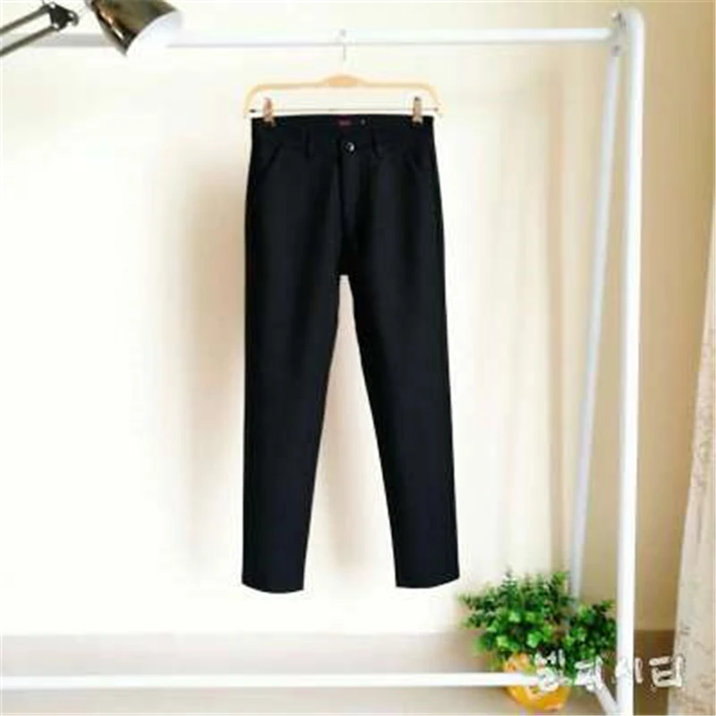 Fashion Streetwear Cute Candy Color Pencil Pants Women Stretch Cotton Slim Waist Straight Pantalones Casual Office Work Trousers