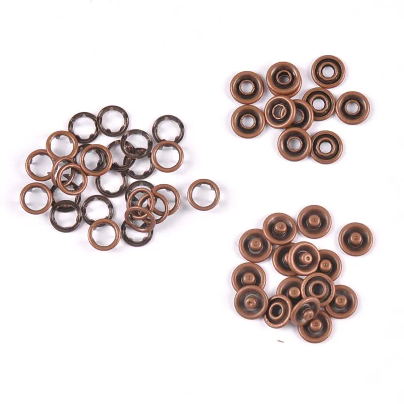 20sets(4pcs 1set) copper Prong Snap Buttons Metal Fasteners Press Stud For Romper Buckle Snap Baby Clothes DIY C3004