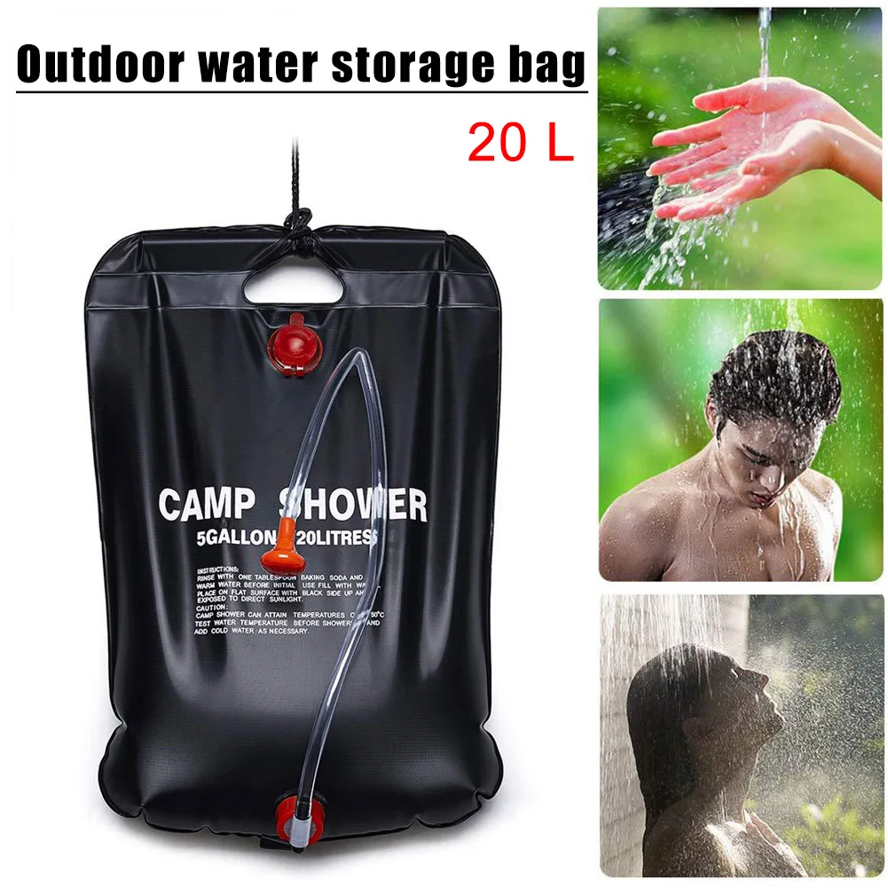 

Portable Outdoor Camping Shower Bag with Removable Hose and Shower Head for Camping Beach Swimming Outdoor Traveling WHS